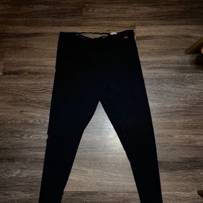 Savage Fenty Plus 1x Leggings Black Sheer Crotchless Cross cleavage Intimates